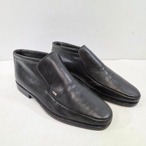 Bally of Switzerland Mens Black Leather Slip On Chukka Boots Loafers Size US9